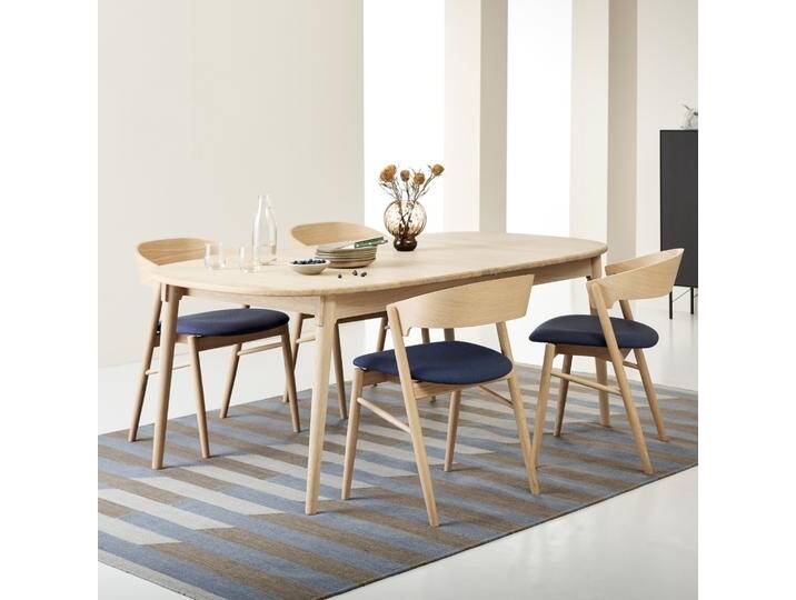 Esstisch HAMMEL FURNITURE Findahl by Hammel Miro Designtisch , weiß (eiche natur weis geölt), B:184cm H:72cm T:106cm, Tische, 184x106 cm, aus massivem Eichenholz, mit Verlängerungsfunktion von BAUR