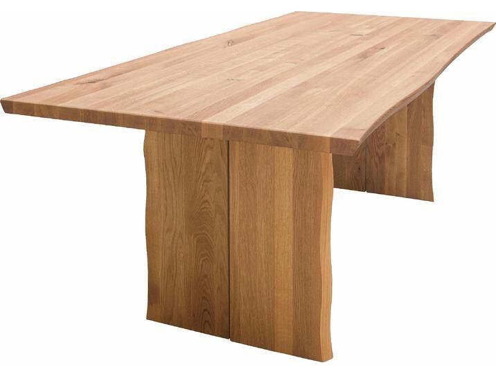 Esstisch MASSIVLINE & MORE Oviedo 2 , braun (wildeiche, wildeiche, wildeiche), B:180cm H:75cm T:90cm, Tische, Massivholz mit Baumkante von BAUR