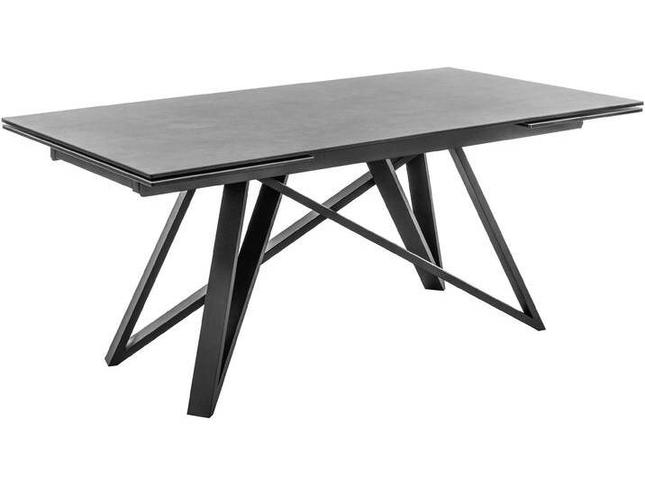 Esstisch STOLKOM Charly Esszimmertisch Keramik, ausziehbar 280 cm, BxHxT 180x75x95 cm , grau (taupe, schwarz, taupe), H:75cm, Tische, Keramikoberfläche,Tischplatte beidseitig ausziehbar 180 auf 280 cm von BAUR