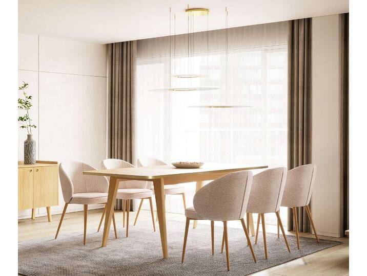 Esstisch WOODMAN Nice , eichefarben, goldfarben, B:160.210cm H:75cm T:90cm, Tische, Breite 160 cm, ausziehbar auf 210 cm, FSC zertifiziert von BAUR