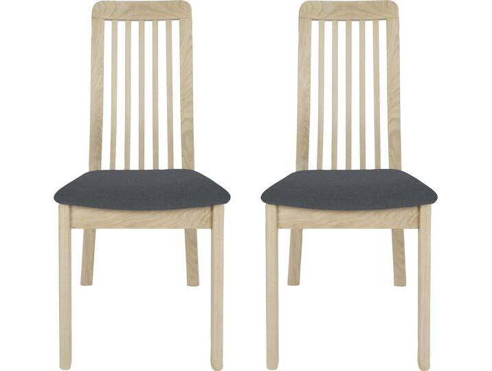 Esszimmerstuhl HAMMEL FURNITURE Findahl by Hammel Line , grau (anthrazit), B:52cm H:100cm T:52cm, Stoff, Massivholz, Stühle, 2er Set, Massivholz, gepolsterte Sitzfläche, versch. Farbvarianten von BAUR