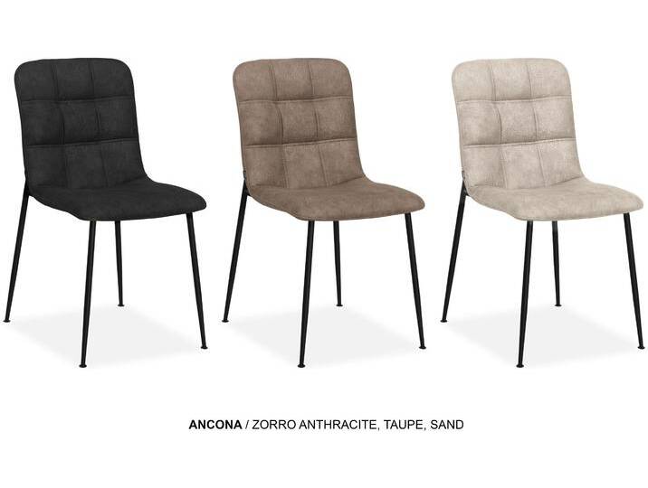 Esszimmerstuhl OMG DESIGN Ancona , taupe, schwarz, B:44,5cm H:81,5cm T:57,5cm, Polyester, Stühle, Schalenstuhl, bequem gepolstert, Esszimmerstuhl Esszimmerstuhl OMG DESIGN Ancona , taupe, schwarz, B:44,5cm H:81,5cm T:57,5cm, Polyester, Stühle, Schalenstuhl, bequem gepolstert, Esszimmerstuhl von BAUR
