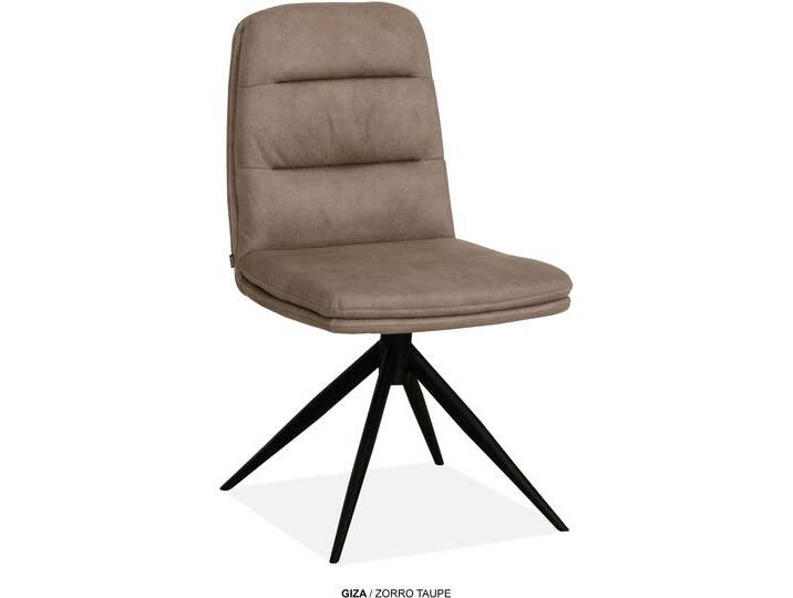 Esszimmerstuhl OMG DESIGN Giza , taupe, schwarz, B:48cm H:88cm T:63cm, Polyester, Stühle, Drehstuhl mit auto-return, pflegeleichter Bezug Esszimmerstuhl OMG DESIGN Giza , taupe, schwarz, B:48cm H:88cm T:63cm, Polyester, Stühle, Drehstuhl mit auto-return, pflegeleichter Bezug von BAUR