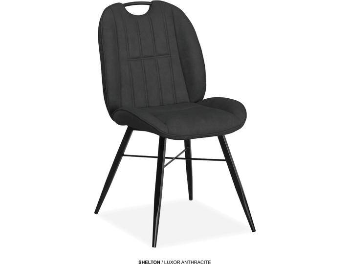 Esszimmerstuhl OMG DESIGN Shelton , anthrazit, schwarz, B:52,5cm H:91,5cm T:65cm, Polyester, Stühle, Esszimmerstuhl, pflegeleichter Bezug, mit Handgriff Esszimmerstuhl OMG DESIGN Shelton , anthrazit, schwarz, B:52,5cm H:91,5cm T:65cm, Polyester, Stühle, Esszimmerstuhl, pflegeleichter Bezug, mit Handgriff von BAUR
