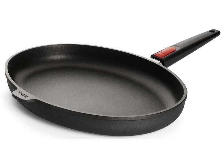 Fischpfanne WOLL MADE IN GERMANY Nowo Titanium , schwarz, B:28,4cm H:5,5cm L:38cm, Pfannen, Made in Germany von BAUR