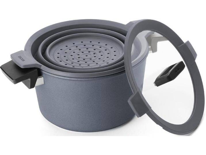 Fleischtopf WOLL Concept Plus , grau, H:11,5cm Ø:20cm, Töpfe, incl. Siebeinsatz aus Silikon, Induktion, Made in Germany Fleischtopf WOLL Concept Plus , grau, H:11,5cm Ø:20cm, Töpfe, incl. Siebeinsatz aus Silikon, Induktion, Made in Germany von BAUR