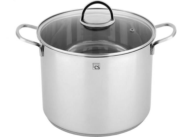 Gemüsetopf CS KOCH-SYSTEME Trier , silber (edelstahlfarben), H:24cm Ø:24cm, Töpfe, Induktion von BAUR