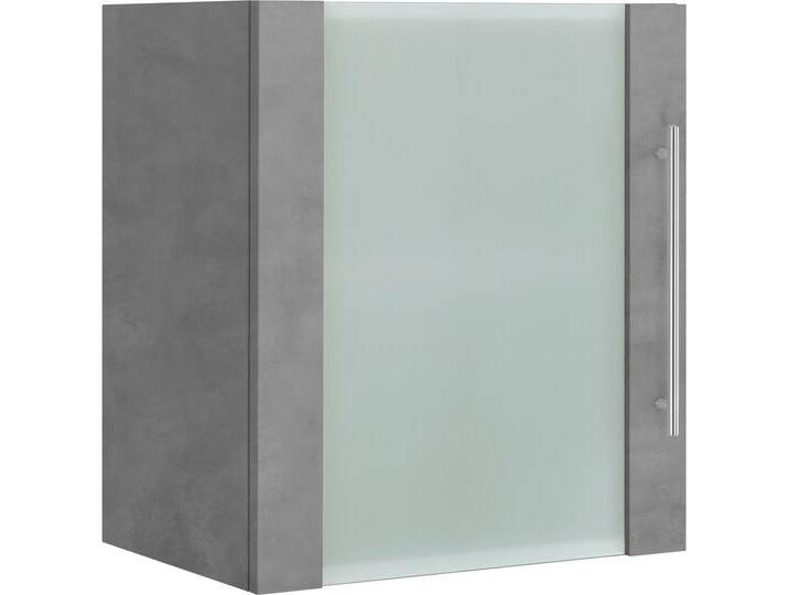 Glashängeschrank WIHO KÜCHEN Flexi2 , grau (front und korpus: betonfarben), B:50cm H:56,5cm T:35cm, Schränke, Breite 50 cm von BAUR