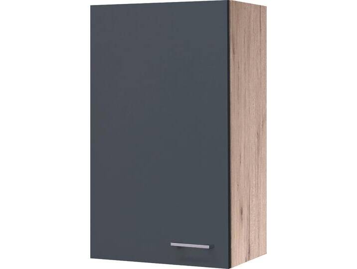 Hängeschrank FLEX-WELL Morena , grau (basaltgrau, san remo eiche), B:50cm H:89cm T:32cm, Holzwerkstoff, Schränke, Küchenhängeschrank, (B x H x T) 50 x 89 x 32 cm, für viel Stauraum von BAUR