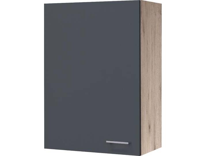 Hängeschrank FLEX-WELL Morena , grau (basaltgrau, san remo eiche), B:60cm H:89cm T:32cm, Holzwerkstoff, Schränke, Küchenhängeschrank, (B x H x T) 60 x 89 x 32 cm, für viel Stauraum von BAUR