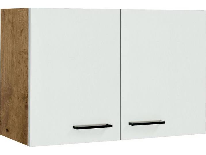 Hängeschrank FLEX-WELL Vintea , beige (magnolia matt, lancelot oak), B:80cm H:54,8cm T:32cm, Holzwerkstoff, Schränke, Küchenhängeschrank, (B x H x T) 80 x 54,8 x 32 cm, mit Metallgriffen von BAUR