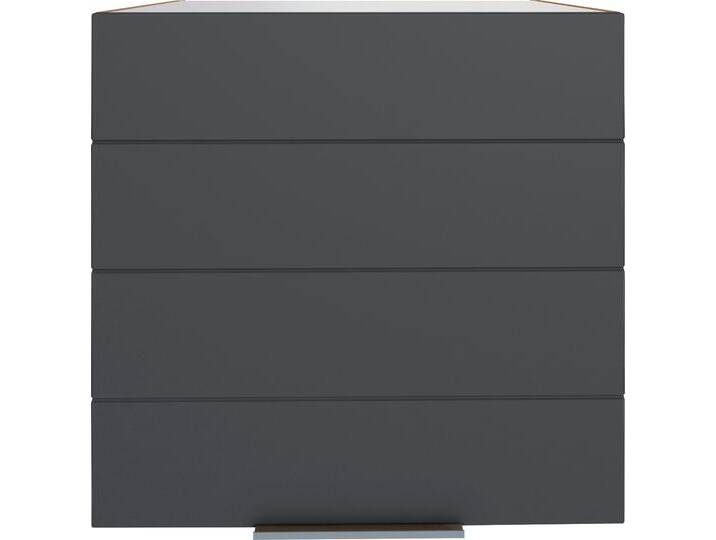 Hängeschrank KOCHSTATION KS-Luhe , grau (grau matt, wotaneichefarben), B:60cm H:57cm T:34cm, MDF, Schränke, Küchenhängeschrank, 60 cm breit, hochwertige MDF-Fronten mit waagerechter Lisene von BAUR