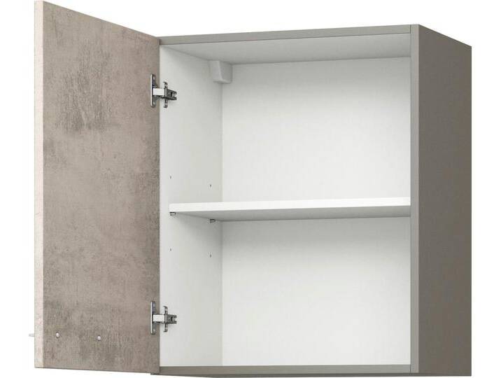 Hängeschrank KOCHSTATION KS-Trea O50-60 , grau (betonfarben hell, anthrazit), B:50cm H:60cm T:35cm, Schränke, inklusive Einlegeboden, Breite 50 cm, Höhe 60 cm von BAUR