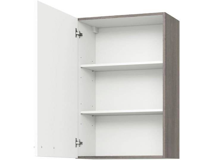 Hängeschrank KOCHSTATION KS-Trea O50-90 , weiß (weiß, eichefarben grau), B:50cm H:90cm T:35cm, Schränke, inklusive zwei Einlegeböden, Breite 50 cm, Höhe 90 cm von BAUR