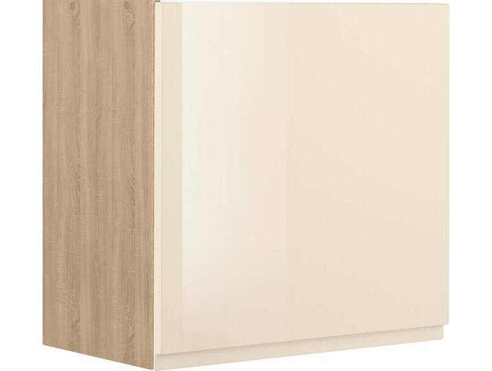 Hängeschrank KOCHSTATION KS-Virginia , beige (creme hochglanz), B:60cm H:57cm T:34cm, Holzwerkstoff, Schränke, 57 cm hoch, 60 cm breit, 1 Tür, Einlegeboden, hochwertige MDF-Fronten von BAUR