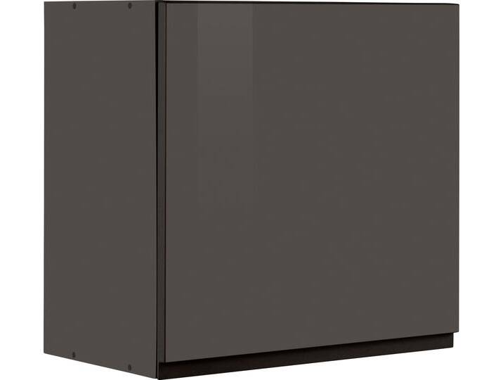 Hängeschrank KOCHSTATION KS-Virginia , grau (grau hochglanz), B:60cm H:57cm T:34cm, Holzwerkstoff, Schränke, 57 cm hoch, 60 cm breit, 1 Tür, Einlegeboden, hochwertige MDF-Fronten von BAUR