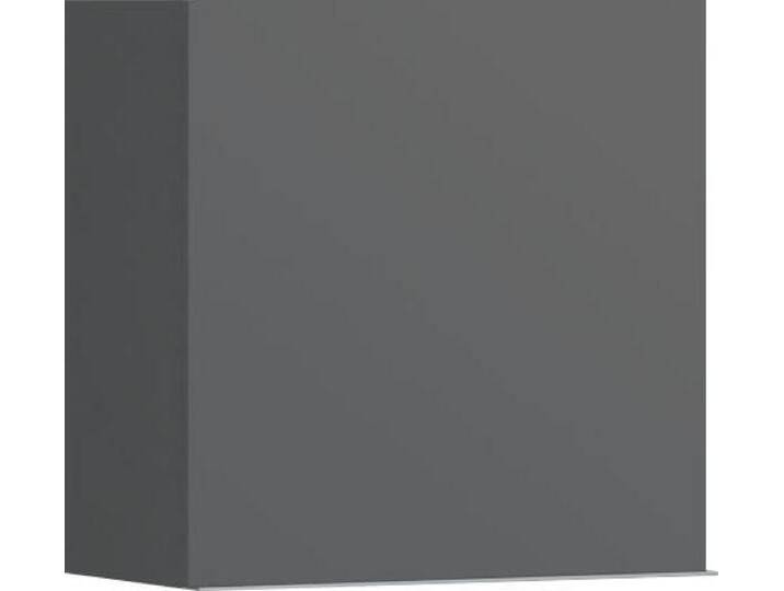 Hängevitrine PLACES OF STYLE Onyx , grau (anthrazit hochglanz), B:55,4cm H:55,7cm T:27cm, Spanplatte, Schränke, mit Soft-Close-Funktion, wahlweise mit oder ohne Glaseinsatz von BAUR