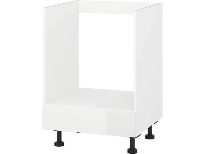 Herdumbauschrank KOCHSTATION  KS-Scafa , weiß (weiß hg, stahl dunkel), B:60cm H:75cm T:56cm, Schränke, Breite 60 cm von BAUR