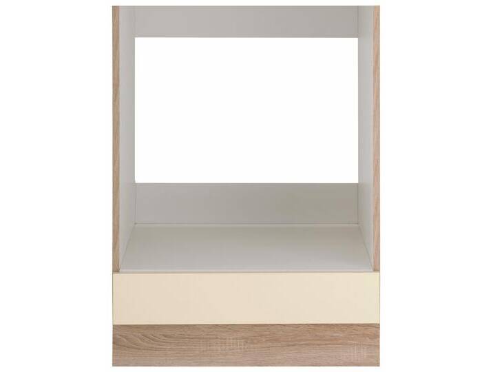 Herdumbauschrank WIHO KÜCHEN Flexi , beige (front: magnolia, korpus: sonoma eiche), B:60cm H:82cm T:57cm, Schränke, Höhe 82 cm von BAUR