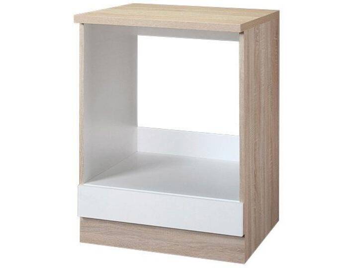 Herdumbauschrank WIHO KÜCHEN Montana , weiß (front: weiß matt, korpus und arbeitsplatte: sonoma eichefarben), B:60cm H:85cm T:60cm, Schränke, 60 cm breit von BAUR