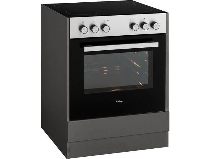 Herdumbauschrank WIHO KÜCHEN Unna , grau (front und korpus: anthrazit), B:60cm H:82cm T:57cm, Schränke, 60 cm breit, ohne Arbeitsplatte von BAUR