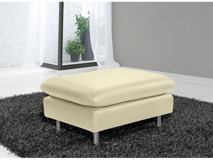 Hocker PLACES OF STYLE Redding , beige (creme), B:80cm H:43cm T:60cm, NaturLEDER - u00bbMadrasu00ab (echtes Rindsleder); Stärke 0, 9 - 1, 1 mm, Hocker, Lederhocker Polsterhocker von BAUR
