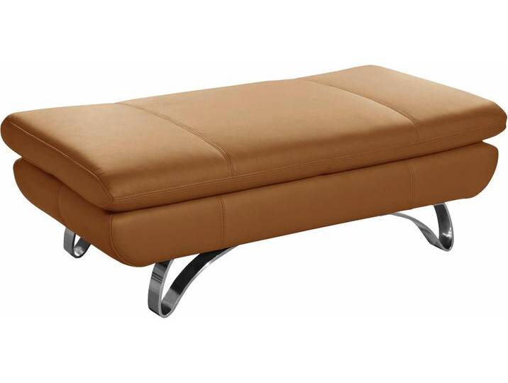 Hocker PLACES OF STYLE San Angelo , gelb (safran), B:130cm H:43cm T:65cm, NaturLEDER-«Uruguay« (echtes Rindsleder); Stärke 0, 9 - 1, 1 mm;NaturLEDER- »Frederica« (echtes Rindsleder); Stärke 1, 1 - 1, 3 mm;Luxus-Microfaser (100% Polyester), Hocker von BAUR