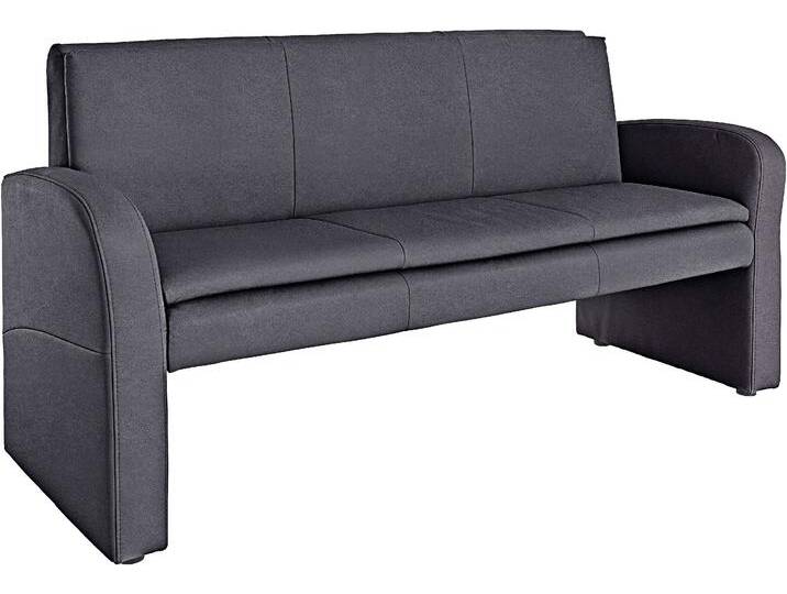 Hockerbank EXXPO - SOFA FASHION Cortado, 3-Sitzer Küchensofa mit hohem Sitzkomfort , grau (graphit 8000), B:182cm H:89cm T:67cm, Strukturstoff (88%Polyester, 12% Nylon) mit Absatz Luxuskunstleder;Luxus-Microfaser (Zusammensetzung: 10% Baumwolle, 90% Polyester), Hocker, Polsterbank, hohe Bodenfreiheit, schöne Detailverarbeitung von BAUR