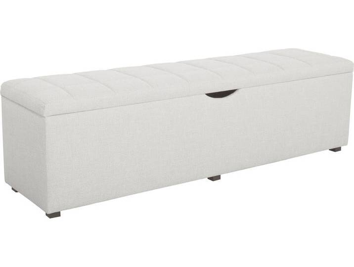 Hockerbank PLACES OF STYLE Checked , beige, B:120cm H:42cm T:40cm, Struktur fein (100% Polyester) für Bett Classico, Piazza, Premium und Vega;Struktur (100% Polyester) für Bett Crato und Lucina;Struktur (60% Baumwolle, 40% Leinen) für Bett Kiss;Kunstleder für Bett Natura;Struktur (100% Polyester) für Bett Nordica, Hocker, mit Stauraum, Breite 120 cm und 160 cm, als Bettbank geeignet von BAUR