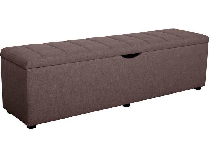 Hockerbank PLACES OF STYLE Checked , braun, B:120cm H:42cm T:40cm, Struktur fein (100% Polyester) für Bett Classico, Piazza, Premium und Vega;Struktur (100% Polyester) für Bett Crato und Lucina;Struktur (60% Baumwolle, 40% Leinen) für Bett Kiss;Kunstleder für Bett Natura;Struktur (100% Polyester) für Bett Nordica, Hocker, mit Stauraum, Breite 120 cm und 160 cm, als Bettbank geeignet von BAUR