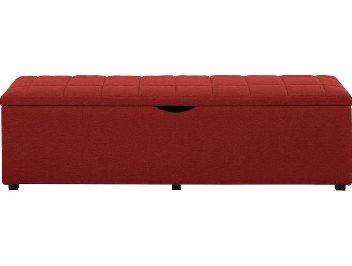 Hockerbank PLACES OF STYLE Checked , braun (rost), B:120cm H:42cm T:40cm, Struktur fein (100% Polyester) für Bett Classico, Piazza, Premium und Vega;Struktur (100% Polyester) für Bett Crato und Lucina;Struktur (60% Baumwolle, 40% Leinen) für Bett Kiss;Kunstleder für Bett Natura;Struktur (100% Polyester) für Bett Nordica, Hocker, mit Stauraum, Breite 120 cm und 160 cm, als Bettbank geeignet von BAUR