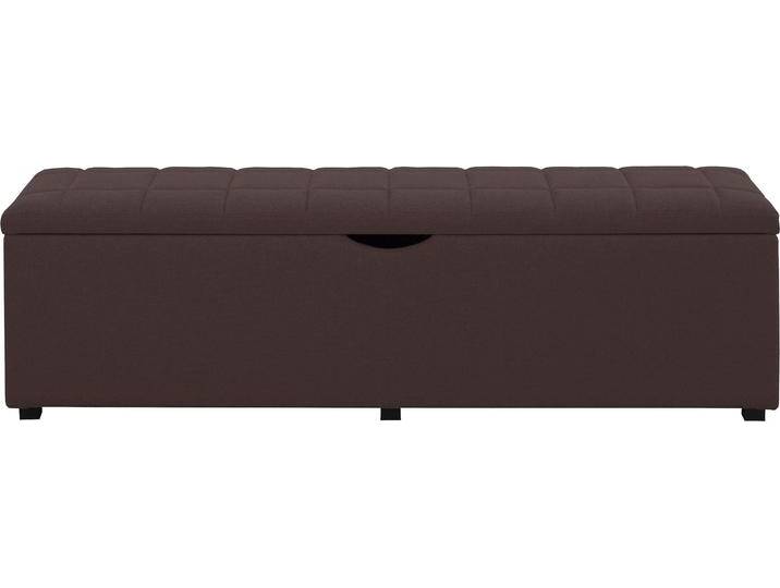 Hockerbank PLACES OF STYLE Checked , braun (schlamm), B:120cm H:42cm T:40cm, Struktur fein (100% Polyester) für Bett Classico, Piazza, Premium und Vega;Struktur (100% Polyester) für Bett Crato und Lucina;Struktur (60% Baumwolle, 40% Leinen) für Bett Kiss;Kunstleder für Bett Natura;Struktur (100% Polyester) für Bett Nordica, Hocker, mit Stauraum, Breite 120 cm und 160 cm, als Bettbank geeignet von BAUR