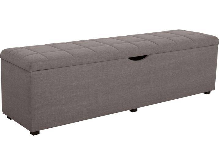 Hockerbank PLACES OF STYLE Checked , braun (schlamm), B:160cm H:42cm T:40cm, Struktur fein (100% Polyester) für Bett Classico, Piazza, Premium und Vega;Struktur (100% Polyester) für Bett Crato und Lucina;Struktur (60% Baumwolle, 40% Leinen) für Bett Kiss;Kunstleder für Bett Natura;Struktur (100% Polyester) für Bett Nordica, Hocker, mit Stauraum, Breite 120 cm und 160 cm, als Bettbank geeignet von BAUR