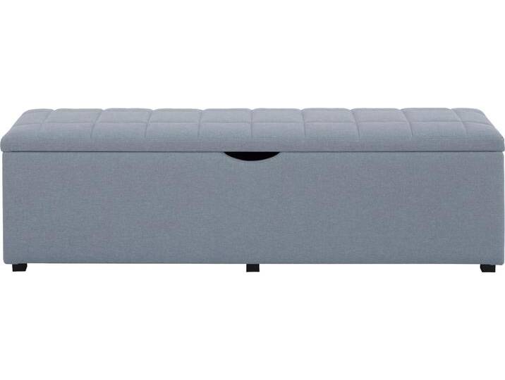Hockerbank PLACES OF STYLE Checked , grau, B:160cm H:42cm T:40cm, Struktur fein (100% Polyester) für Bett Classico, Piazza, Premium und Vega;Struktur (100% Polyester) für Bett Crato und Lucina;Struktur (60% Baumwolle, 40% Leinen) für Bett Kiss;Kunstleder für Bett Natura;Struktur (100% Polyester) für Bett Nordica, Hocker, mit Stauraum, Breite 120 cm und 160 cm, als Bettbank geeignet von BAUR