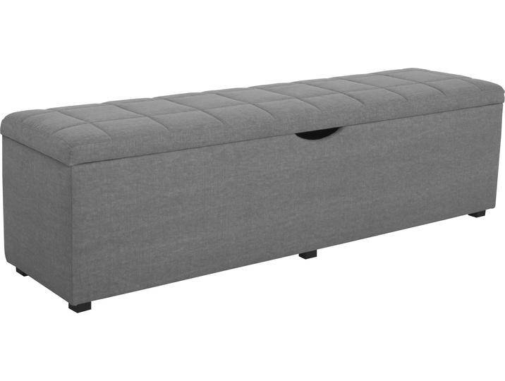 Hockerbank PLACES OF STYLE Checked , grau, B:160cm H:42cm T:40cm, Struktur fein (100% Polyester) für Bett Classico, Piazza, Premium und Vega;Struktur (100% Polyester) für Bett Crato und Lucina;Struktur (60% Baumwolle, 40% Leinen) für Bett Kiss;Kunstleder für Bett Natura;Struktur (100% Polyester) für Bett Nordica, Hocker, mit Stauraum, Breite 120 cm und 160 cm, als Bettbank geeignet von BAUR