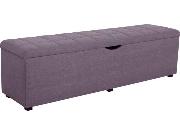 Hockerbank PLACES OF STYLE Checked , lila (dunkelflieder), B:160cm H:42cm T:40cm, Struktur fein (100% Polyester) für Bett Classico, Piazza, Premium und Vega;Struktur (100% Polyester) für Bett Crato und Lucina;Struktur (60% Baumwolle, 40% Leinen) für Bett Kiss;Kunstleder für Bett Natura;Struktur (100% Polyester) für Bett Nordica, Hocker, mit Stauraum, Breite 120 cm und 160 cm, als Bettbank geeignet von BAUR