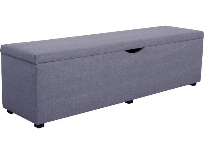 Hockerbank PLACES OF STYLE Standard , blau (blau, grau), B:160cm H:42cm T:40cm, Struktur fein (100% Polyester) für Bett »Classico«, »Piazza«, »Premium« und »Vega«;Struktur (100% Polyester) für Bett »Crato« und »Lucina«;Struktur (60% Baumwolle, 40% Leinen) für Bett »Kiss«;Kunstleder für Bett »Natura«;Struktur (100% Polyester) für Bett »Nordica«, Hocker, Breite 120cm oder 160cm, auch als Garderobenbank oder Bettbank von BAUR