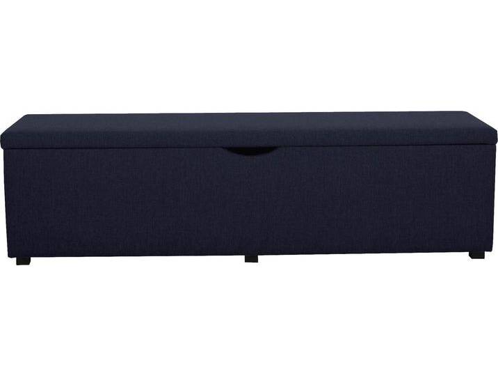 Hockerbank PLACES OF STYLE Standard , blau (dunkelblau), B:120cm H:42cm T:40cm, Struktur fein (100% Polyester) für Bett »Classico«, »Piazza«, »Premium« und »Vega«;Struktur (100% Polyester) für Bett »Crato« und »Lucina«;Struktur (60% Baumwolle, 40% Leinen) für Bett »Kiss«;Kunstleder für Bett »Natura«;Struktur (100% Polyester) für Bett »Nordica«, Hocker, Breite 120cm oder 160cm, auch als Garderobenbank oder Bettbank von BAUR