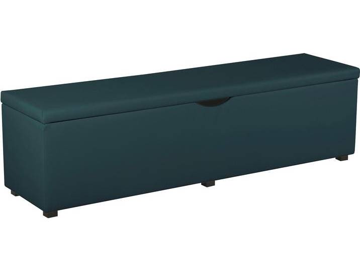 Hockerbank PLACES OF STYLE Standard , blau (petrol), B:120cm H:42cm T:40cm, Struktur fein (100% Polyester) für Bett »Classico«, »Piazza«, »Premium« und »Vega«;Struktur (100% Polyester) für Bett »Crato« und »Lucina«;Struktur (60% Baumwolle, 40% Leinen) für Bett »Kiss«;Kunstleder für Bett »Natura«;Struktur (100% Polyester) für Bett »Nordica«, Hocker, Breite 120cm oder 160cm, auch als Garderobenbank oder Bettbank von BAUR