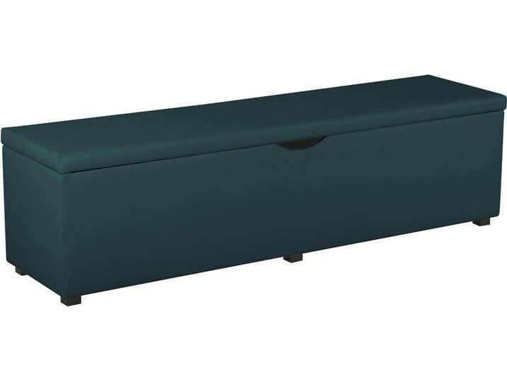 Hockerbank PLACES OF STYLE Standard , blau (petrol), B:120cm H:42cm T:40cm, Struktur fein (100% Polyester) für Bett »Classico«, »Piazza«, »Premium« und »Vega«;Struktur (100% Polyester) für Bett »Crato« und »Lucina«;Struktur (60% Baumwolle, 40% Leinen) für Bett »Kiss«;Kunstleder für Bett »Natura«;Struktur (100% Polyester) für Bett »Nordica«, Hocker, Breite 120cm oder 160cm, auch als Garderobenbank oder Bettbank von BAUR