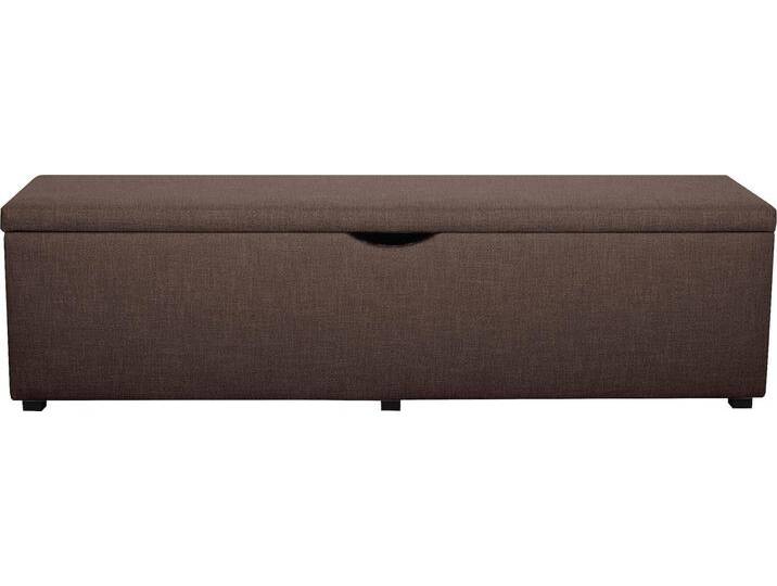 Hockerbank PLACES OF STYLE Standard , braun, B:120cm H:42cm T:40cm, Struktur fein (100% Polyester) für Bett »Classico«, »Piazza«, »Premium« und »Vega«;Struktur (100% Polyester) für Bett »Crato« und »Lucina«;Struktur (60% Baumwolle, 40% Leinen) für Bett »Kiss«;Kunstleder für Bett »Natura«;Struktur (100% Polyester) für Bett »Nordica«, Hocker, Breite 120cm oder 160cm, auch als Garderobenbank oder Bettbank von BAUR