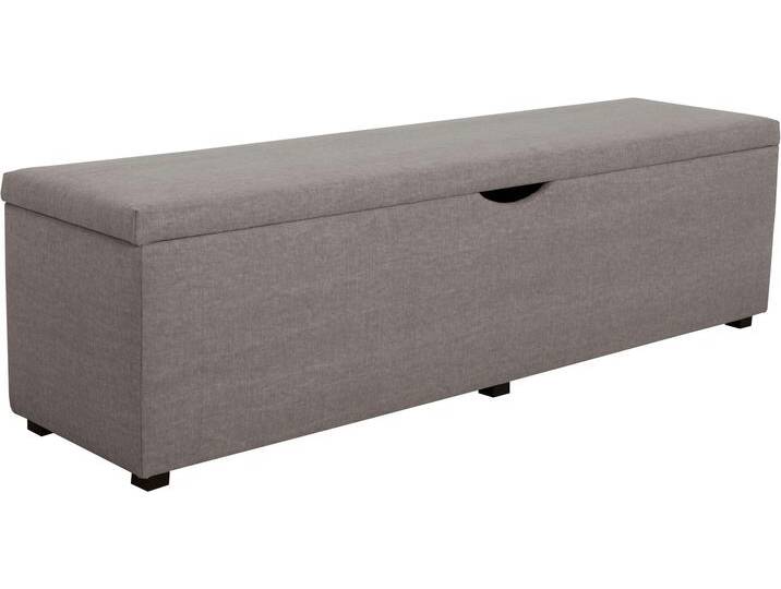 Hockerbank PLACES OF STYLE Standard , braun (schlamm), B:160cm H:42cm T:40cm, Struktur fein (100% Polyester) für Bett »Classico«, »Piazza«, »Premium« und »Vega«;Struktur (100% Polyester) für Bett »Crato« und »Lucina«;Struktur (60% Baumwolle, 40% Leinen) für Bett »Kiss«;Kunstleder für Bett »Natura«;Struktur (100% Polyester) für Bett »Nordica«, Hocker, Breite 120cm oder 160cm, auch als Garderobenbank oder Bettbank von BAUR