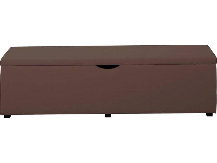 Hockerbank PLACES OF STYLE Standard , braun (schlamm), B:160cm H:42cm T:40cm, Struktur fein (100% Polyester) für Bett »Classico«, »Piazza«, »Premium« und »Vega«;Struktur (100% Polyester) für Bett »Crato« und »Lucina«;Struktur (60% Baumwolle, 40% Leinen) für Bett »Kiss«;Kunstleder für Bett »Natura«;Struktur (100% Polyester) für Bett »Nordica«, Hocker, Breite 120cm oder 160cm, auch als Garderobenbank oder Bettbank von BAUR