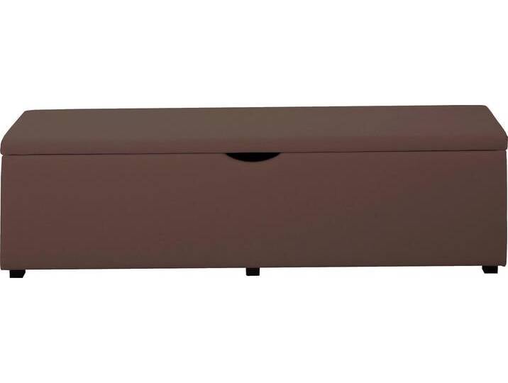 Hockerbank PLACES OF STYLE Standard , braun (schlamm), B:160cm H:42cm T:40cm, Struktur fein (100% Polyester) für Bett »Classico«, »Piazza«, »Premium« und »Vega«;Struktur (100% Polyester) für Bett »Crato« und »Lucina«;Struktur (60% Baumwolle, 40% Leinen) für Bett »Kiss«;Kunstleder für Bett »Natura«;Struktur (100% Polyester) für Bett »Nordica«, Hocker, Breite 120cm oder 160cm, auch als Garderobenbank oder Bettbank von BAUR