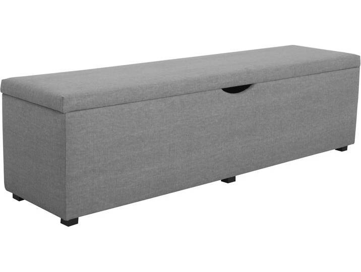 Hockerbank PLACES OF STYLE Standard , grau, B:160cm H:42cm T:40cm, Struktur fein (100% Polyester) für Bett »Classico«, »Piazza«, »Premium« und »Vega«;Struktur (100% Polyester) für Bett »Crato« und »Lucina«;Struktur (60% Baumwolle, 40% Leinen) für Bett »Kiss«;Kunstleder für Bett »Natura«;Struktur (100% Polyester) für Bett »Nordica«, Hocker, Breite 120cm oder 160cm, auch als Garderobenbank oder Bettbank von BAUR
