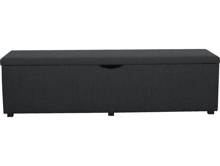Hockerbank PLACES OF STYLE Standard , grau (anthrazit), B:160cm H:42cm T:40cm, Struktur fein (100% Polyester) für Bett »Classico«, »Piazza«, »Premium« und »Vega«;Struktur (100% Polyester) für Bett »Crato« und »Lucina«;Struktur (60% Baumwolle, 40% Leinen) für Bett »Kiss«;Kunstleder für Bett »Natura«;Struktur (100% Polyester) für Bett »Nordica«, Hocker, Breite 120cm oder 160cm, auch als Garderobenbank oder Bettbank von BAUR