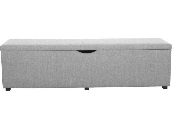 Hockerbank PLACES OF STYLE Standard , grau (hellgrau), B:120cm H:42cm T:40cm, Struktur fein (100% Polyester) für Bett »Classico«, »Piazza«, »Premium« und »Vega«;Struktur (100% Polyester) für Bett »Crato« und »Lucina«;Struktur (60% Baumwolle, 40% Leinen) für Bett »Kiss«;Kunstleder für Bett »Natura«;Struktur (100% Polyester) für Bett »Nordica«, Hocker, Breite 120cm oder 160cm, auch als Garderobenbank oder Bettbank von BAUR