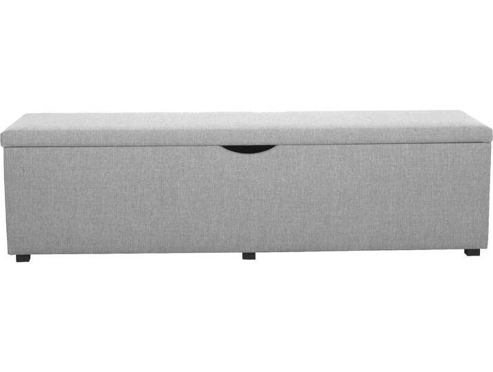 Hockerbank PLACES OF STYLE Standard , grau (hellgrau), B:160cm H:42cm T:40cm, Struktur fein (100% Polyester) für Bett »Classico«, »Piazza«, »Premium« und »Vega«;Struktur (100% Polyester) für Bett »Crato« und »Lucina«;Struktur (60% Baumwolle, 40% Leinen) für Bett »Kiss«;Kunstleder für Bett »Natura«;Struktur (100% Polyester) für Bett »Nordica«, Hocker, Breite 120cm oder 160cm, auch als Garderobenbank oder Bettbank von BAUR