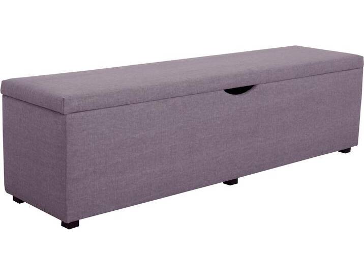 Hockerbank PLACES OF STYLE Standard , lila (dunkelflieder), B:160cm H:42cm T:40cm, Struktur fein (100% Polyester) für Bett »Classico«, »Piazza«, »Premium« und »Vega«;Struktur (100% Polyester) für Bett »Crato« und »Lucina«;Struktur (60% Baumwolle, 40% Leinen) für Bett »Kiss«;Kunstleder für Bett »Natura«;Struktur (100% Polyester) für Bett »Nordica«, Hocker, Breite 120cm oder 160cm, auch als Garderobenbank oder Bettbank von BAUR