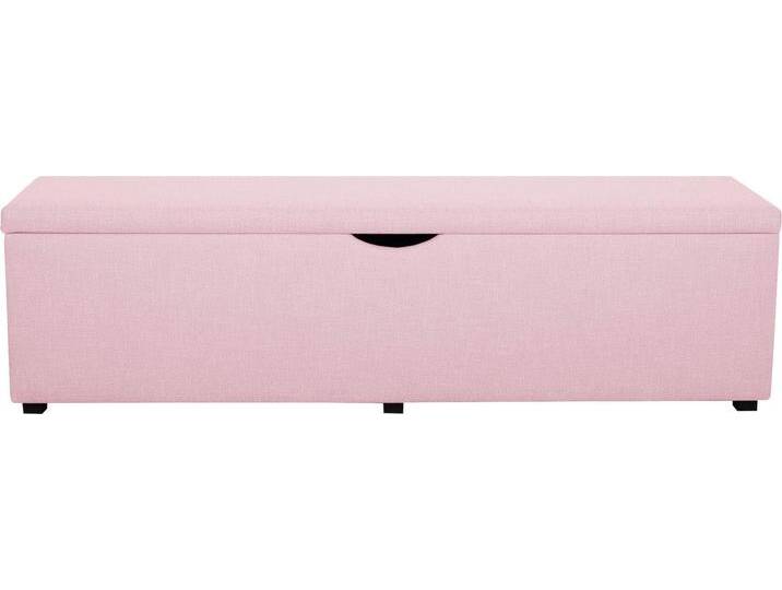Hockerbank PLACES OF STYLE Standard , rosa (rosé), B:120cm H:42cm T:40cm, Struktur fein (100% Polyester) für Bett »Classico«, »Piazza«, »Premium« und »Vega«;Struktur (100% Polyester) für Bett »Crato« und »Lucina«;Struktur (60% Baumwolle, 40% Leinen) für Bett »Kiss«;Kunstleder für Bett »Natura«;Struktur (100% Polyester) für Bett »Nordica«, Hocker, Breite 120cm oder 160cm, auch als Garderobenbank oder Bettbank von BAUR